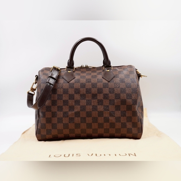BO39 ❤️ LOUIS VUITTON Damier Ebene Speedy Bandouliere 30 - Picture 1 of 14
